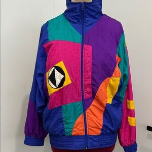 80’s Vintage LAVON Color-block Windbreaker |Size Large